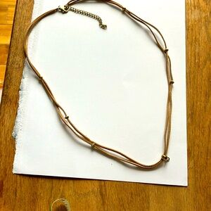 Modern tan and gold tone Necklace with Warm Hue
